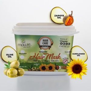 Margarine Hair Mask for dry/damaged hair, curly hair, provides shine/revitalizes
